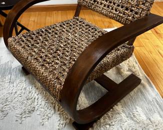 Wood and Woven Rocker - Use it w Sheepskin or WO