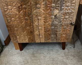 Carved Wooden Sidetable