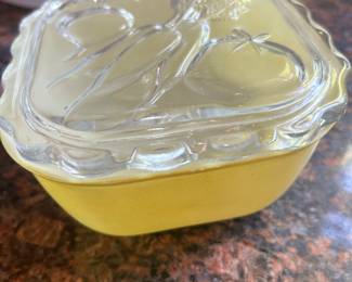 Vintage Jeanette Glass Fridge Dish