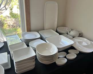 Tons of White Dinnerware, Serving Dishes