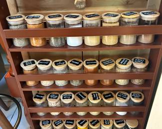 2 Wheeled Spice Racks w New Spices