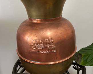Union Pacific Brass and Copper Spittoon  