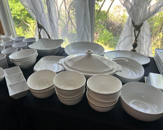 Tons of White Dinnerware and Serving Dishes