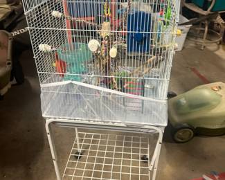 Large birdcage with accessories