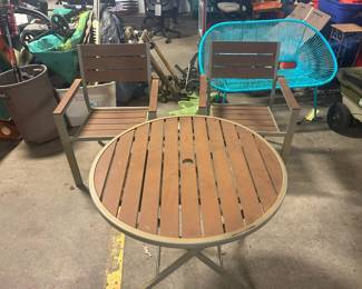Wood and Metal patio set