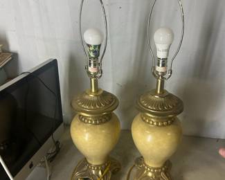 Vintage ceramic and metal lamps