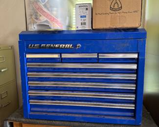 #36 US General Tool Box w/ key $125.00