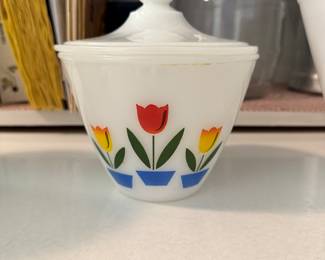 * #43 Fire King Grease Jar $40.00