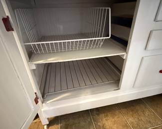 #1 White Hoosier Cabinet 40x20x68 $200.00