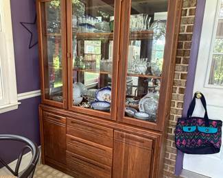 #35 Lighted china cabinet 52x16x77 $80.00