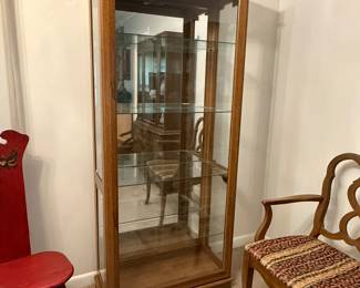#7 Lighted curio cabinet 30x13x72 $60.00