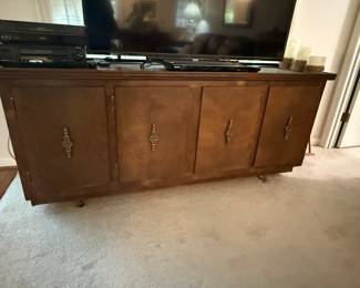 #12 Handmade 1970's Cabinet on casters 72x20x31 $30.00
