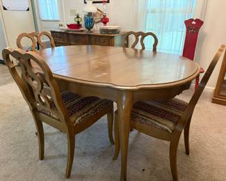 #18 Dining table with 5 chairs 58x42x29 $50.00