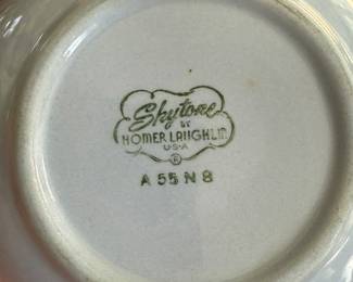* #32 Homer Laughlin Sky Tone service for 6 $80.00