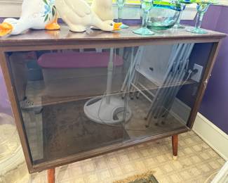 #34 Mid Century cabinet 36x12x31 $45.00