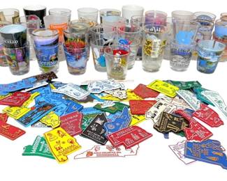 Collectible Shot Glasses And US State Magnets