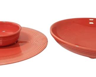 Fiestaware Persimmon Hostess Set Serving Bowl