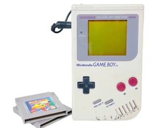 Original Nintendo Game Boy DMG01 With Nuby Power Pak And Two Games