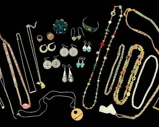 Colorful Gold Costume Necklaces Earrings