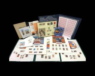 U.S. Foreign Postage Stamps Including 1974 Treasury of America Christmas Stamps w COA