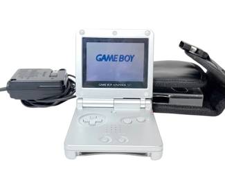 Nintendo Game Boy Advance SP Silver Model AGS01 With Case Charger