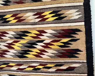 This is a handmade Navajo rug