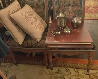 Antique needlepoint chairs