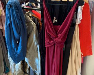 Lots of new with tags clothing- dresses, skirts, suits, jackets, pants, athletic wear.