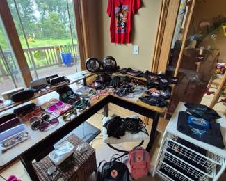 Sun room. Harley Davidson purses even!!!