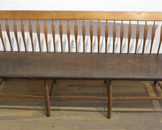 Arrow Back Scroll Arm Windsor Deacon's Bench