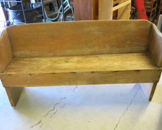 Antique Hand-Made Pew Style Bench