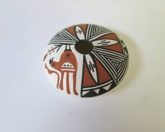 E.L. Chino Acoma Polychrome Seed Pot