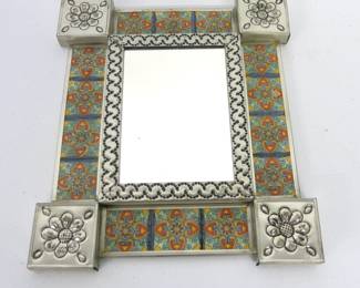 Mexican Tin & Tile Mirror