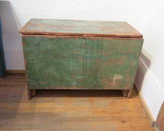 Rustic Green Carpenters Storage Chest