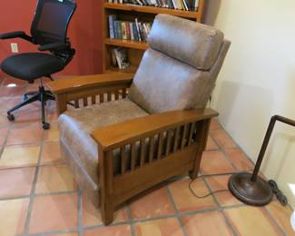 Micro Suede Mission Style Recliner