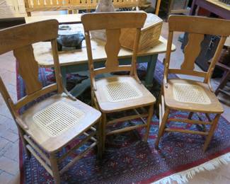 Rattan Chair Set of 3