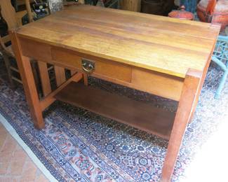 Mission Style Oak Writing/Library Desk