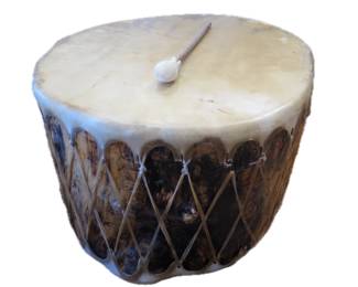 Large Pueblo Drum with Striker
