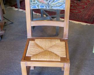 Spanish Colonial Carved MFA Eronga Fish Chair