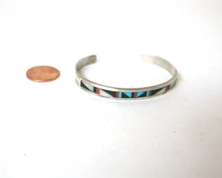 Zuni Inlay Cuff Bracelet