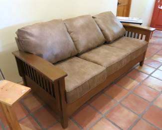 Micro Suede Mission Style Hide-a-bed