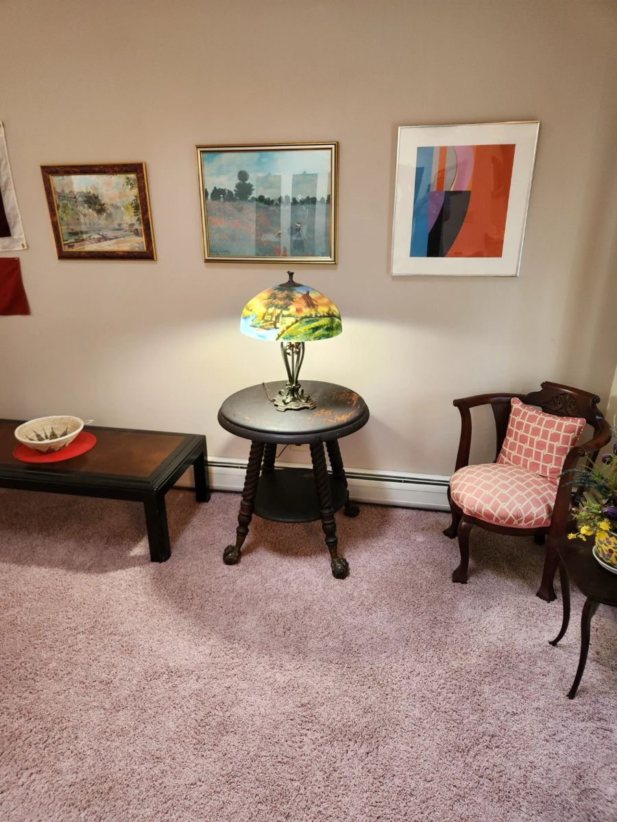 Table and lamp