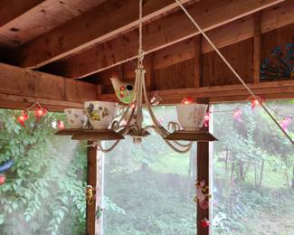 Tea cup chandelier