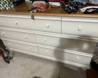 White and tan furniture
