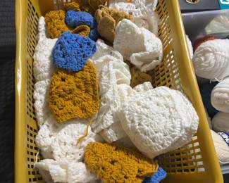Loads of finished granny squares, ready to be made into a blanket!