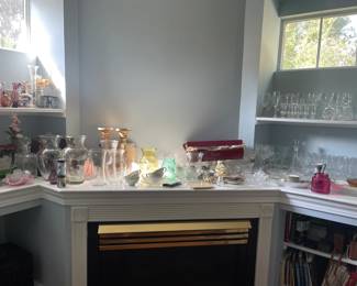 Tons of vases, glass, and more.