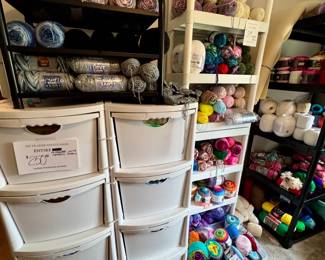 Yarn yarn & more yardm 2 drawer units full of fabric for quilting and crafts