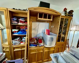Large entertainment center, very nice, cannot be removed until end of sale