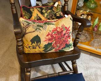 Antique bark cloth pillows