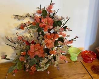 Mid Century jade floral arrangement
